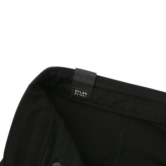 Vince Black Dylan Coated Moto Zip Leg Skinny Pants Jeans 27 - Picture 9 of 9